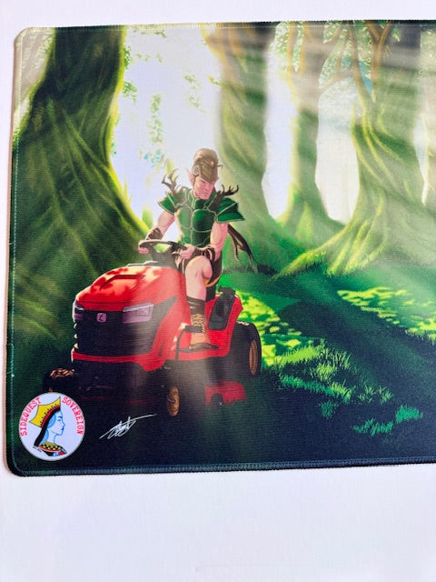 Llawnmower Elves Playmat 14" x 24" -STRIPPERVASH