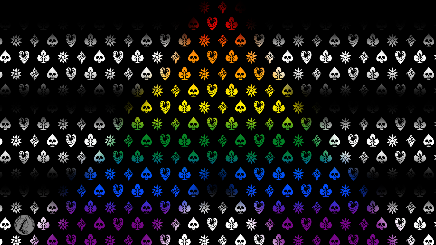 Straight Ally Shadow Banner Pride Flag Playmat 14” x 24”