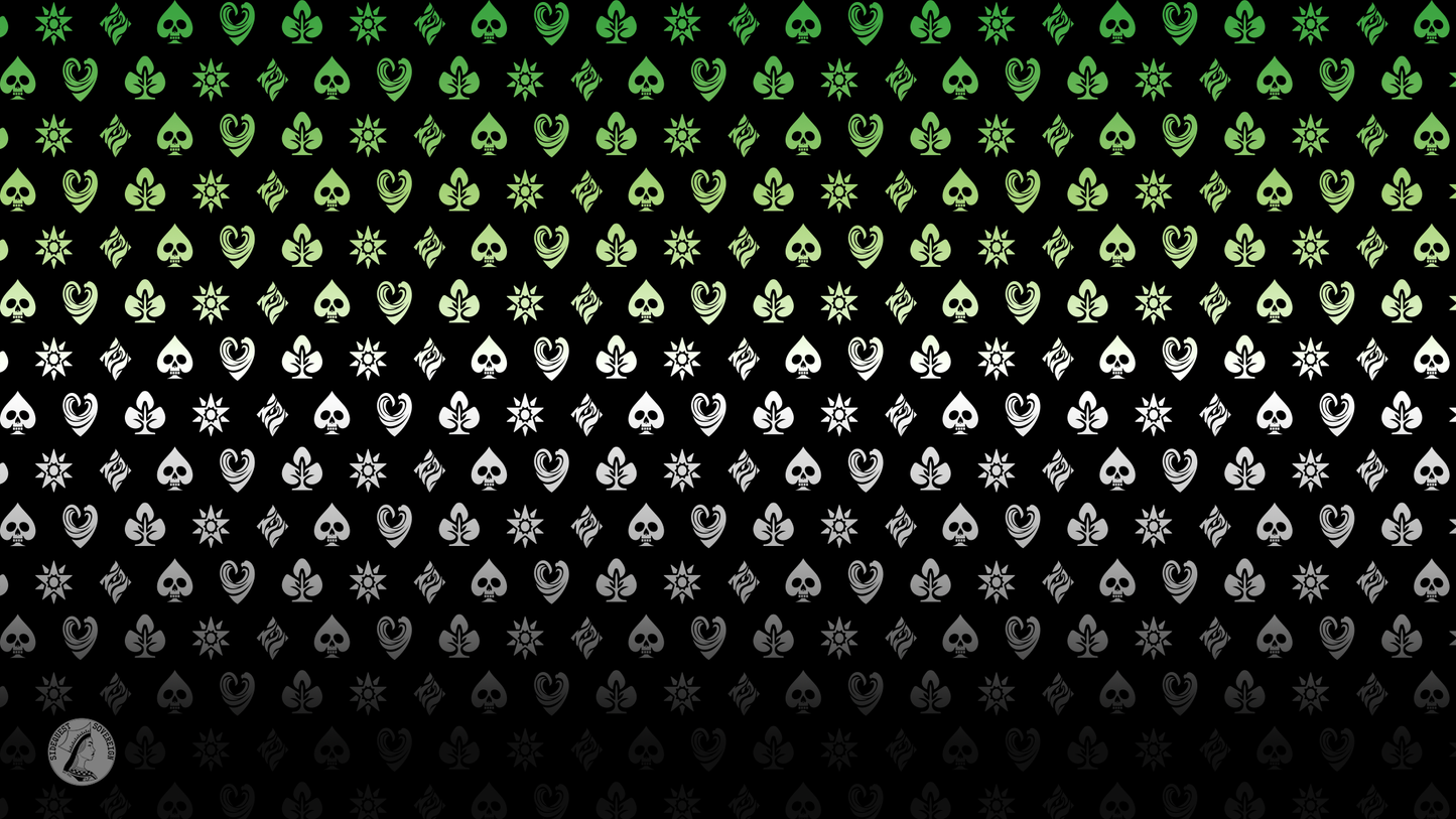 Aromantic Shaded Banner Pride Flag Playmat 14” x 24”