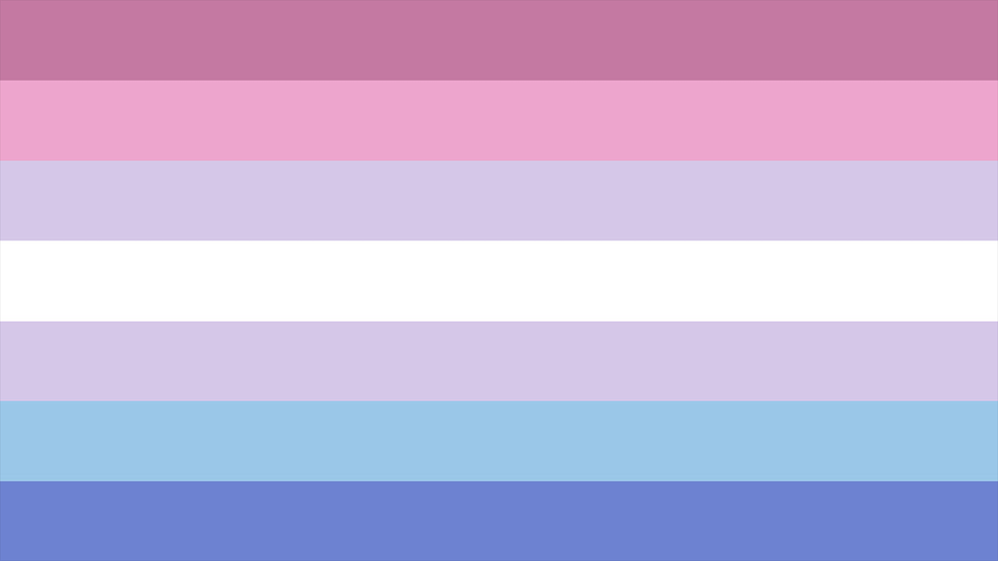 Bi-Gender Pride Flag Playmat 14” x 24”
