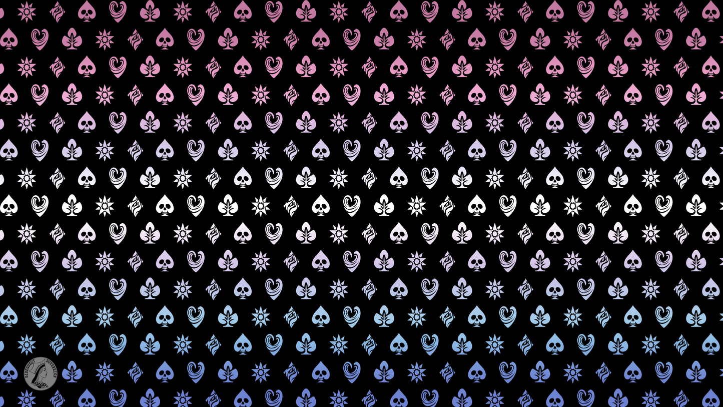 Bi-Gender Shadow Banner Pride Flag Playmat 14” x 24”