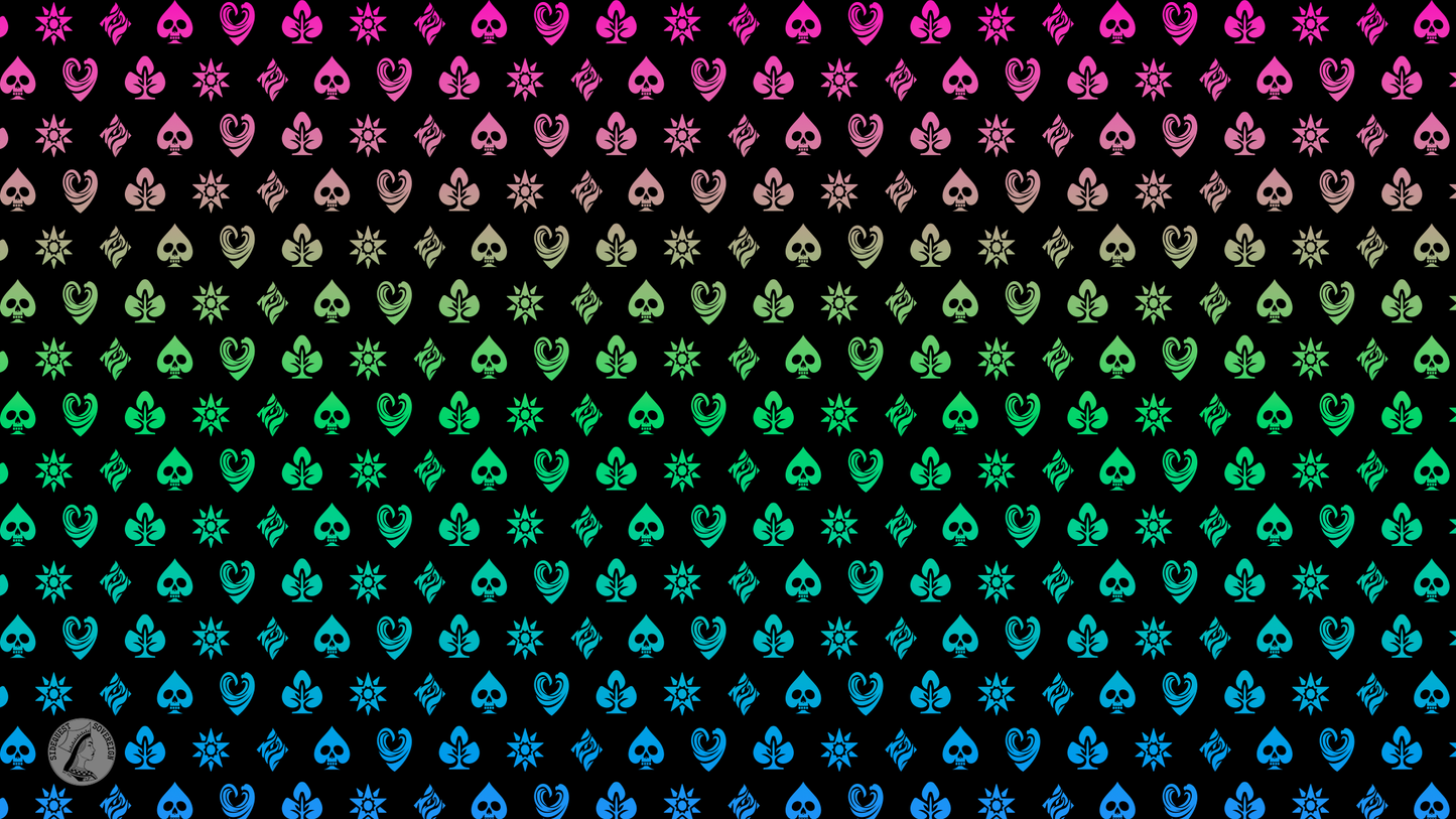 Polysexual Shadow Banner Pride Flag Playmat 14” x 24”