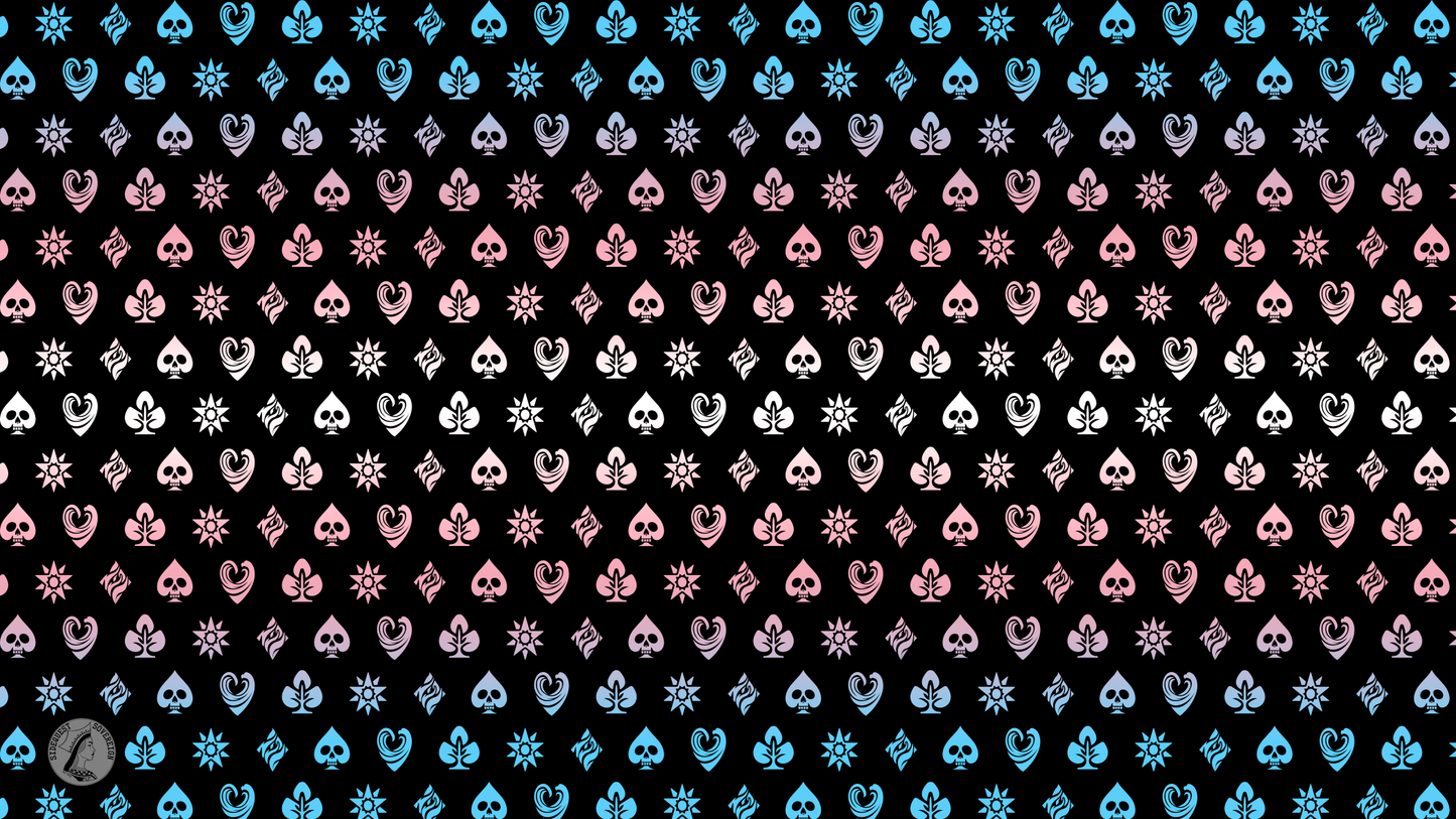 Trans Shadow Banner Pride Flag Playmat 14” x 24”