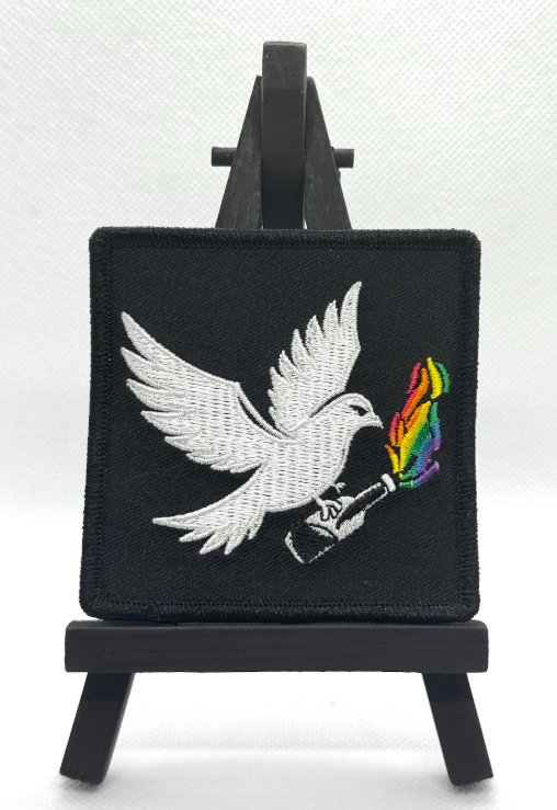 Death'sDesignCo. Collab White Dove LGBTQ+ Embroidered Patch