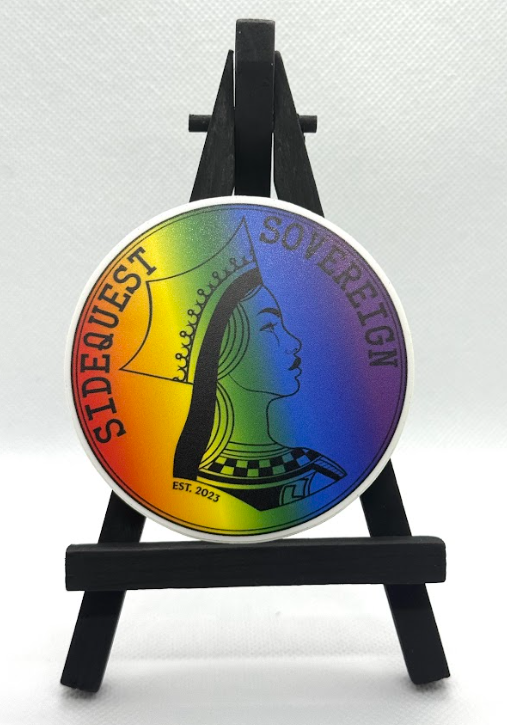 LGBTQ+ Sidequest Sovereign Logo Sticker