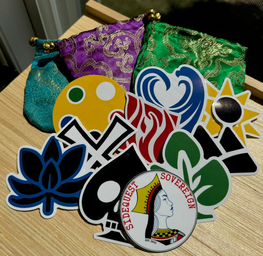 All-In Vinyl 3" Icon Stickers (10 Stickers) + Free Trinket/Dice Bag