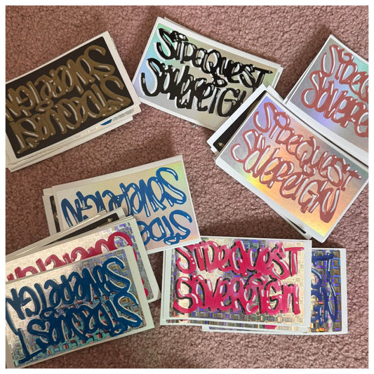 Sidequest Sovereign Slapper - HAND DRAWN Premium Sticker from (Wumbo) VINCE