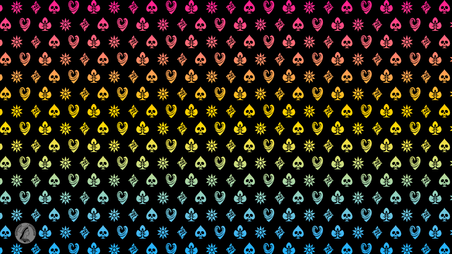 Pansexual Shadow Banner Pride Flag Playmat 14” x 24”